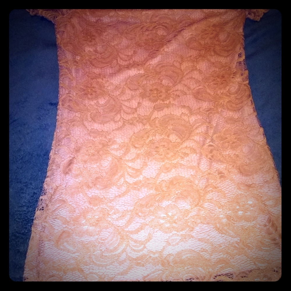 Off the shoulder lace mini dress